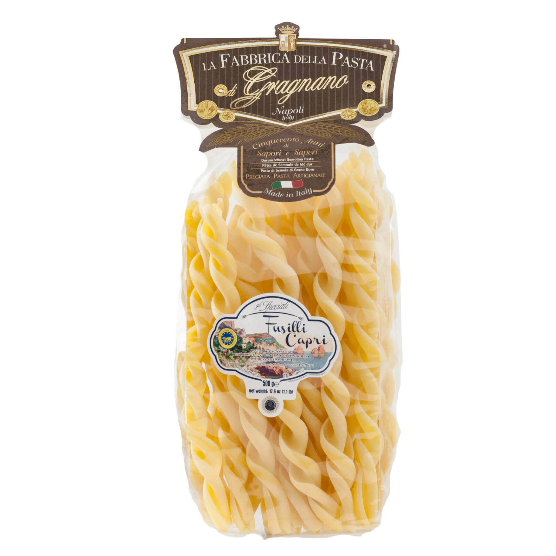 美品　希少　GAIOLA sarti in napoli　チェスター カシミヤ混 La Fabbrica Della Pasta - Pasta di Gragnano IGP - Fusilli Capri
